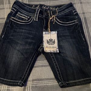 L.A. Idol Kids Denim Shorts - Dark Blue